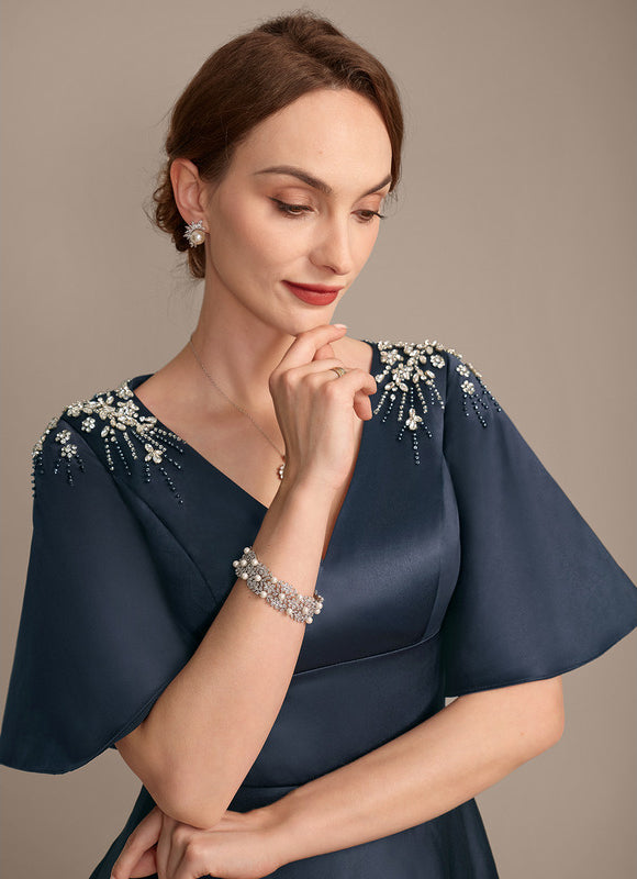 Robe Midi Éclat Marine - gallery 1