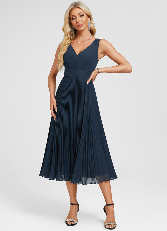 Robe Midi Fluide Grisâtre - gallery 4