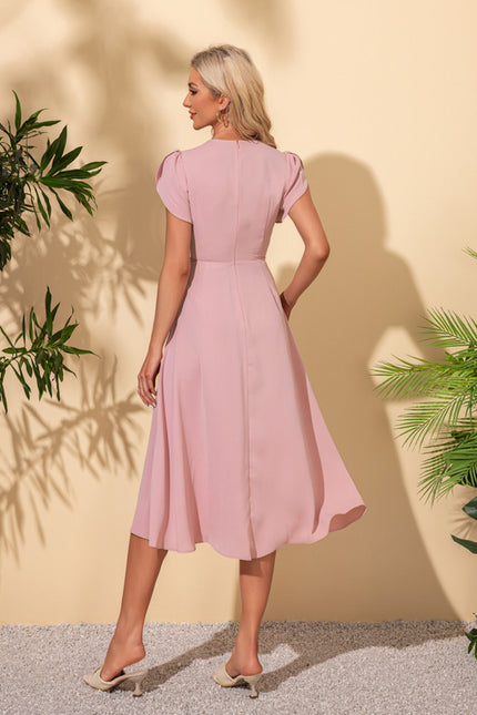 Robe Midi Noire Ajourée - gallery 4