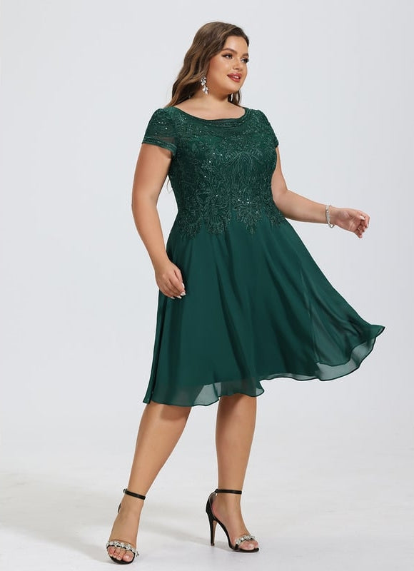 Robe Midi Grise Éclatante - gallery 9