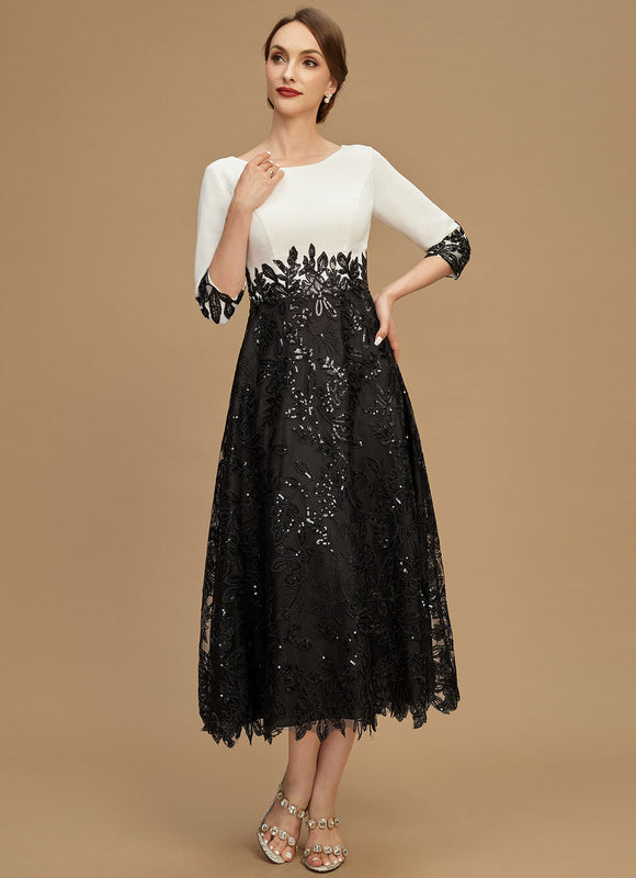Robe Midi Manche 3 4 - gallery 5