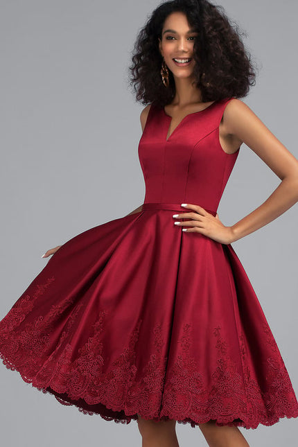 Robe Midi Bordeaux Élégante