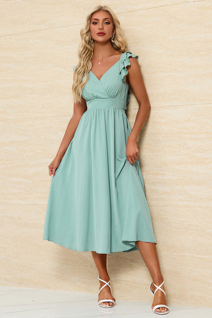 Robe Midi Manches Bouffantes - gallery 5