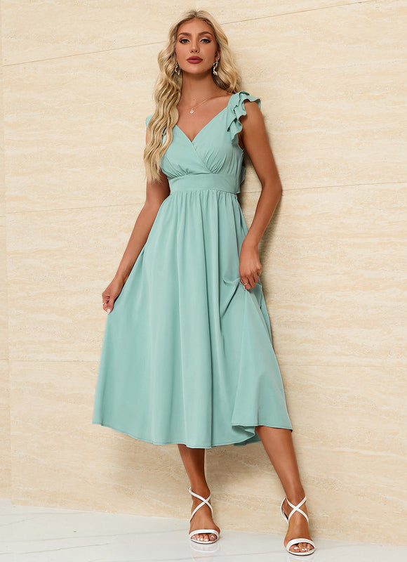 Robe Midi Manches Bouffantes - gallery 5