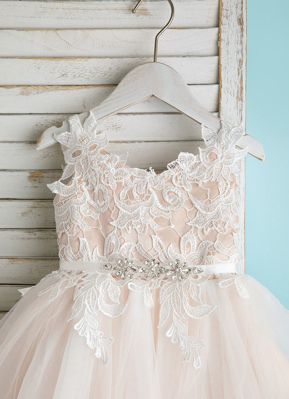 Robe Midi Enfant Dentelle Blanche - gallery 3