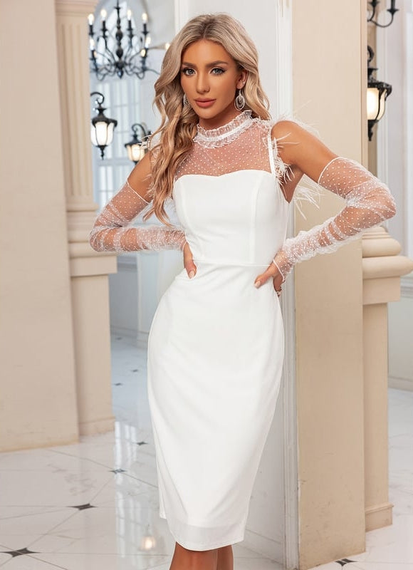 Robe Midi Midi Illusion Satinée