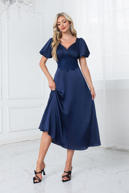 Robe Midi Bleu Marine - gallery 2