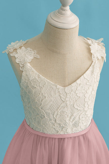 Robe Midi Enfant Dentelle Blanche - gallery 4