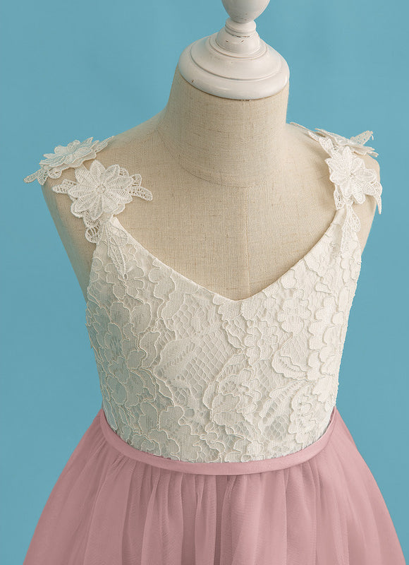 Robe Midi Enfant Dentelle Blanche - gallery 4