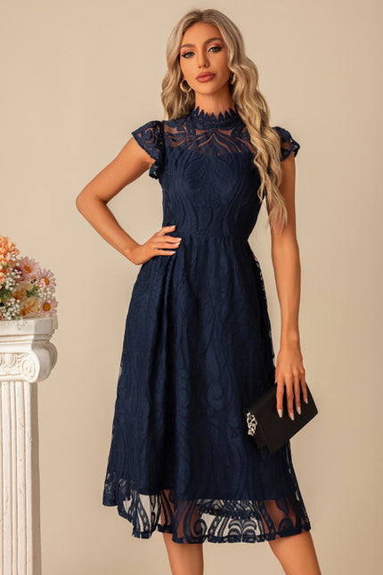 Robe Midi Dentelle Trapèze - gallery 4