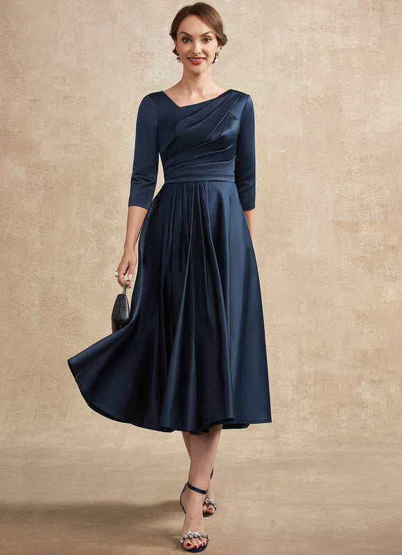 Robe Midi Nuit Satinée