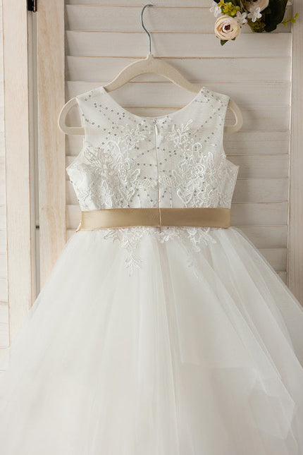 Robe Midi Tulle Ivoire - gallery 1