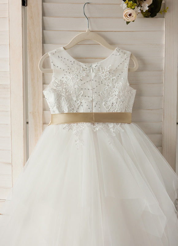 Robe Midi Tulle Ivoire - gallery 1