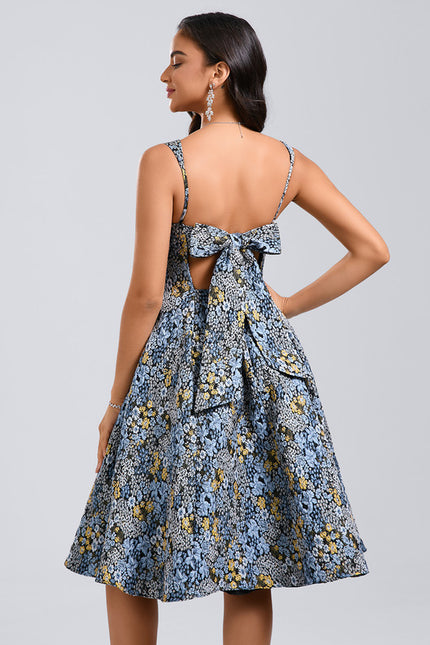Robe Midi Col Carré Florale - gallery 5