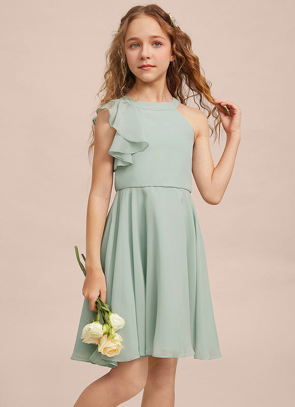 Robe Midi Mousseline Verte - gallery 5