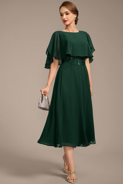 Robe Midi Émeraude Flottante - gallery 5