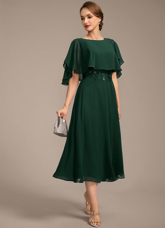 Robe Midi Émeraude Flottante - gallery 5