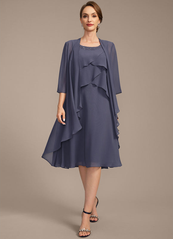 Robe Midi Mousseline Drapée