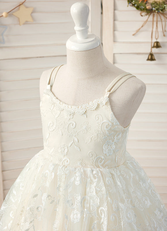 Robe Midi En Dentelle Ivoire - gallery 7