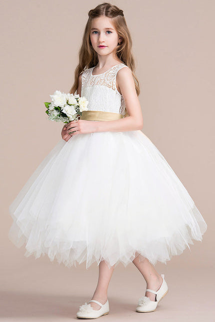Robe Midi Enfant Évasée Tulle - gallery 1