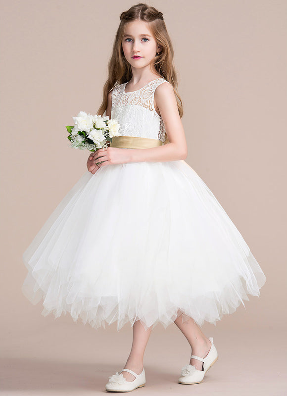 Robe Midi Enfant Évasée Tulle - gallery 1