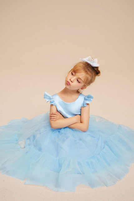 Robe Midi Tulle Bleu Pâle - gallery 9