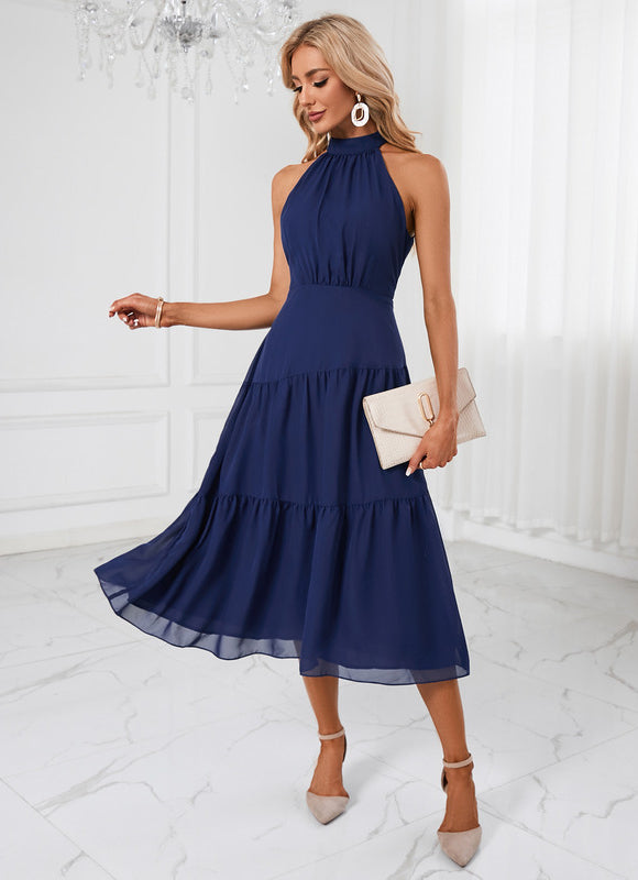 Robe Midi Chiffon Trapèze - gallery 1