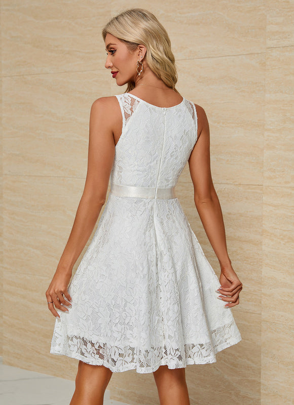 Robe Midi Évasée En Crochet - gallery 2