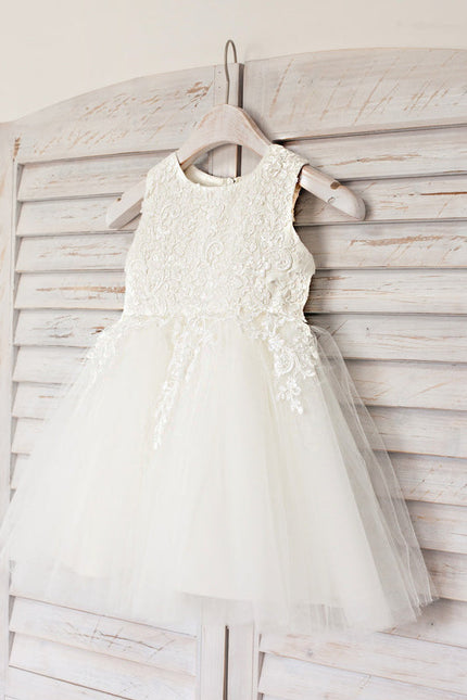 Robe Midi Enfant Tulle Satiné - gallery 1