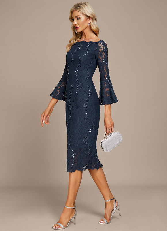 Robe Midi Dentelle Étoilée - gallery 4