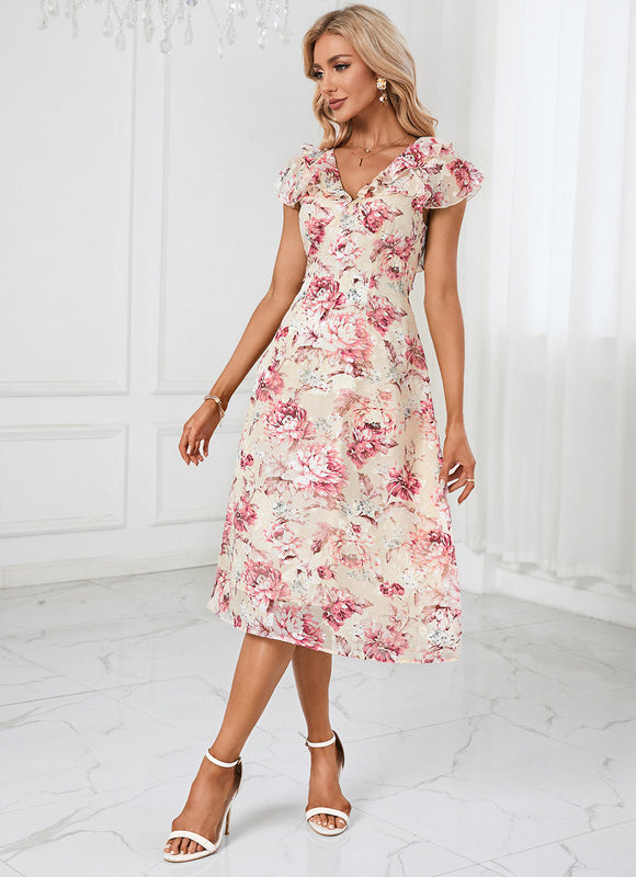 Robe Midi Fleurs Douces - gallery 4