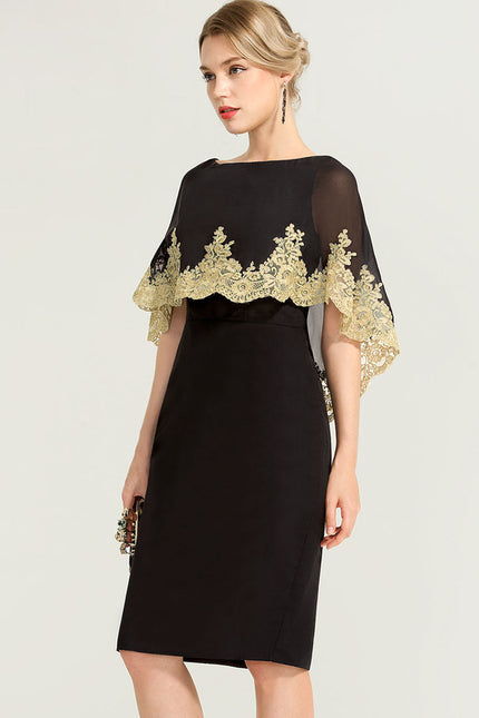 Robe Midi Ajustée Noire - gallery 3
