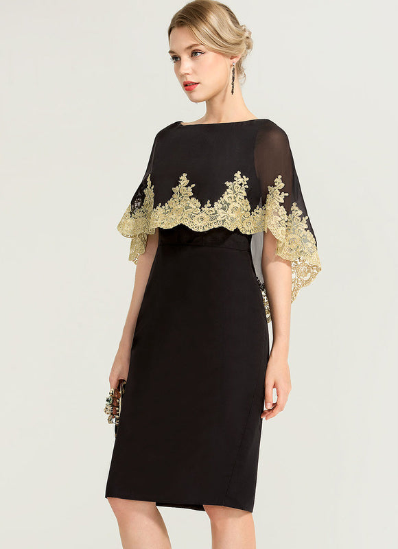 Robe Midi Ajustée Noire - gallery 3