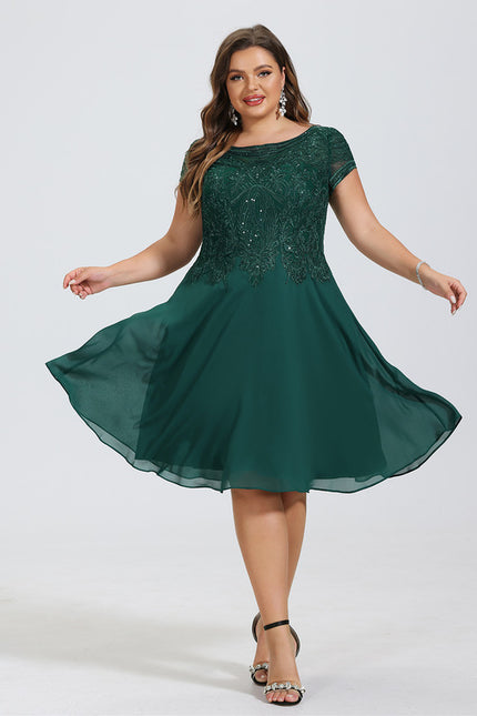 Robe Midi Grise Éclatante - gallery 7