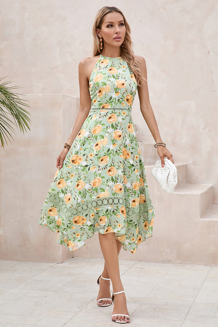 Robe Midi Midi Floral Aquatique - gallery 4