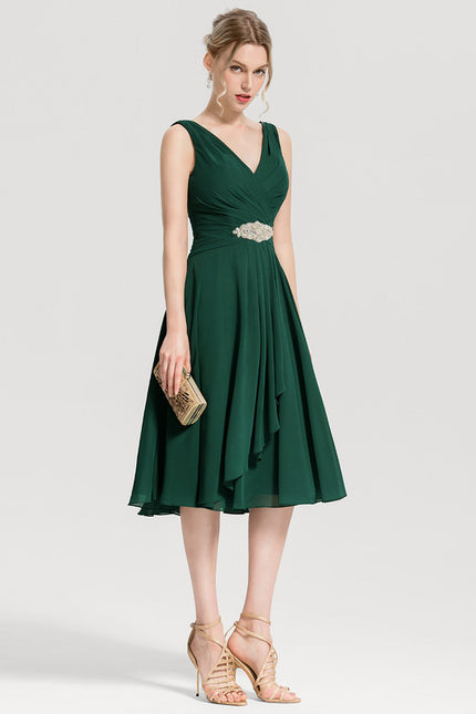 Robe Midi Émeraude Flottante - gallery 3