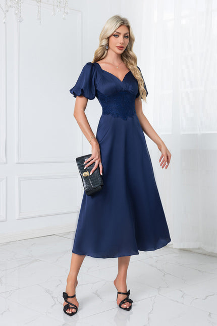 Robe Midi Bleu Marine - gallery 3