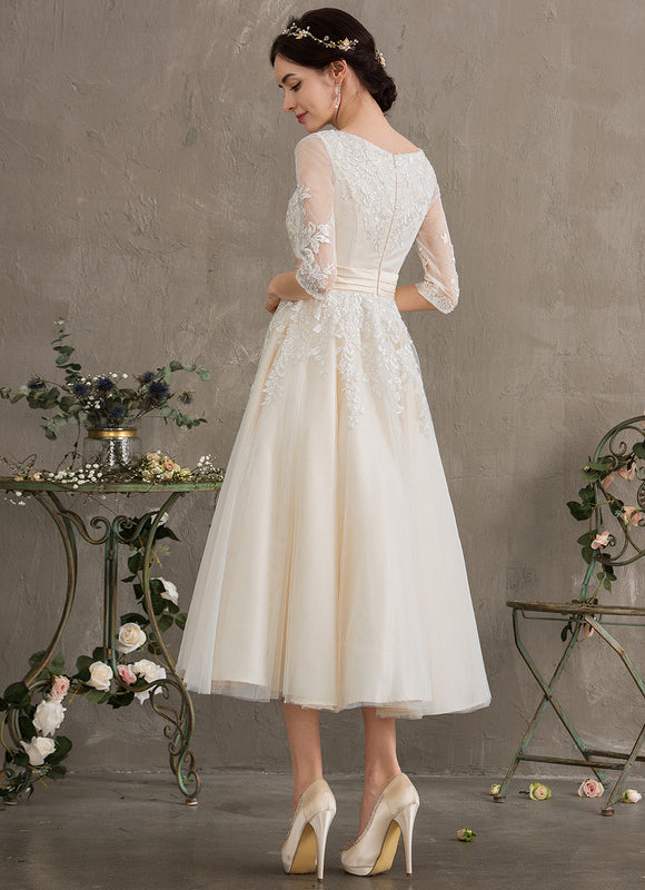 Robe Midi Élégance Crème - gallery 1