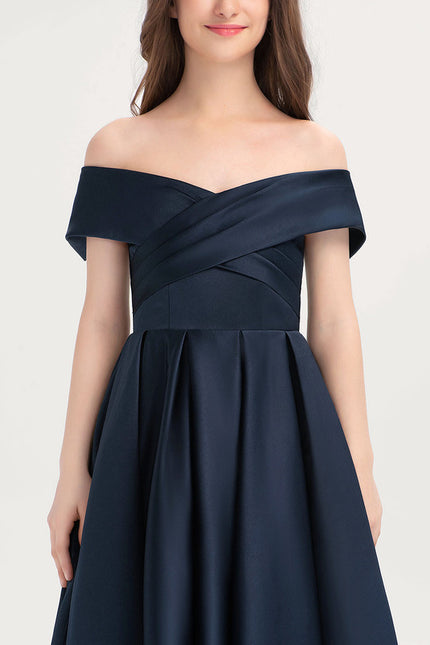 Robe Midi Nuit Céleste Satinée - gallery 4