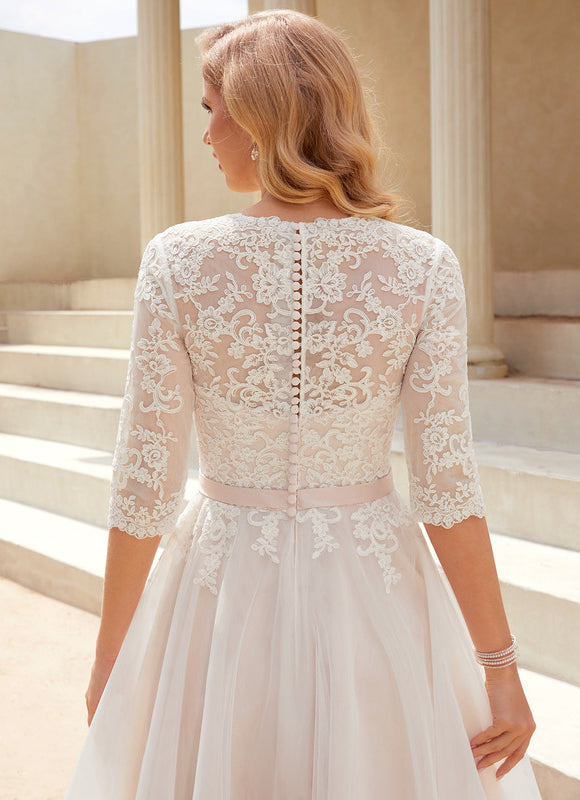 Robe Midi Tulle Écrue - gallery 6