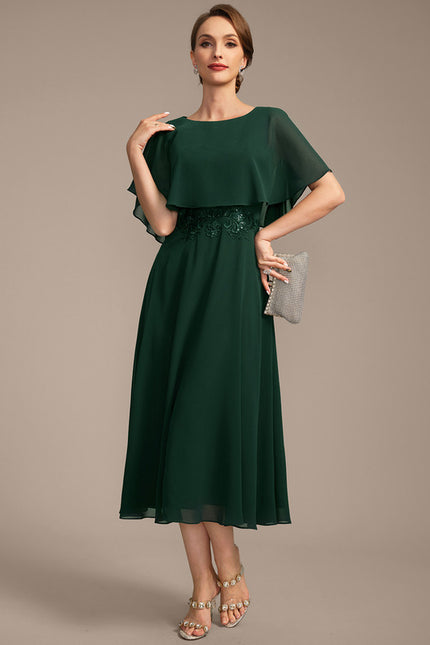 Robe Midi Émeraude Flottante - gallery 2