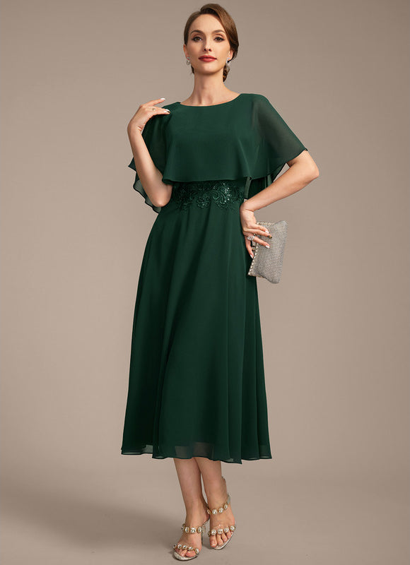 Robe Midi Émeraude Flottante - gallery 2