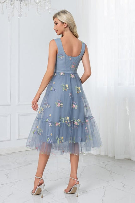 Robe Midi Tulle Vert Pâle - gallery 7