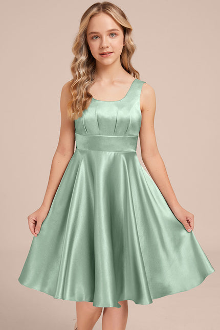 Robe Midi Satinée Verte - gallery 3