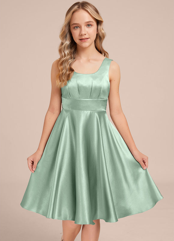 Robe Midi Satinée Verte - gallery 3