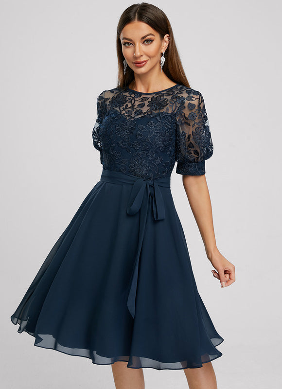 Robe Midi Éclosion Élégante