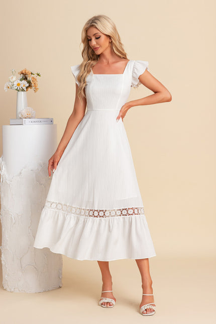 Robe Midi Blanche Brodée - gallery 6