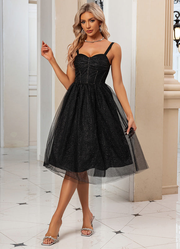 Robe Midi Tulle Scintillante