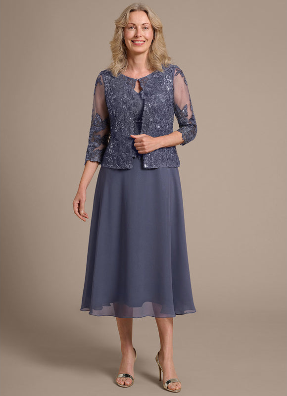 Robe Midi Manche 3 4 - gallery 2