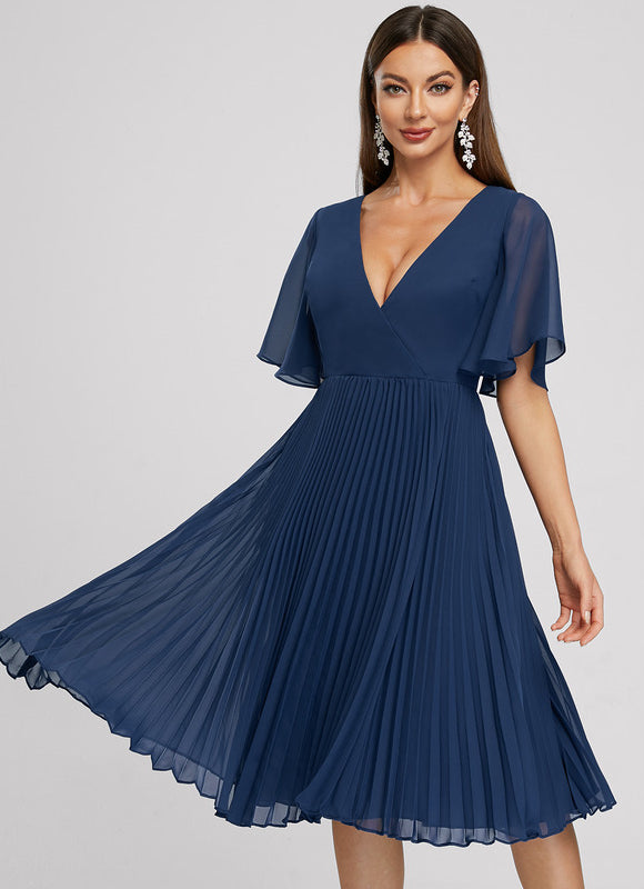 Robe Midi Ondée Élégante